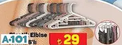 PLASTİK ELBİSE ASKISI 6'LI PLASTİK ELBİSE ASKISI 6'LI
